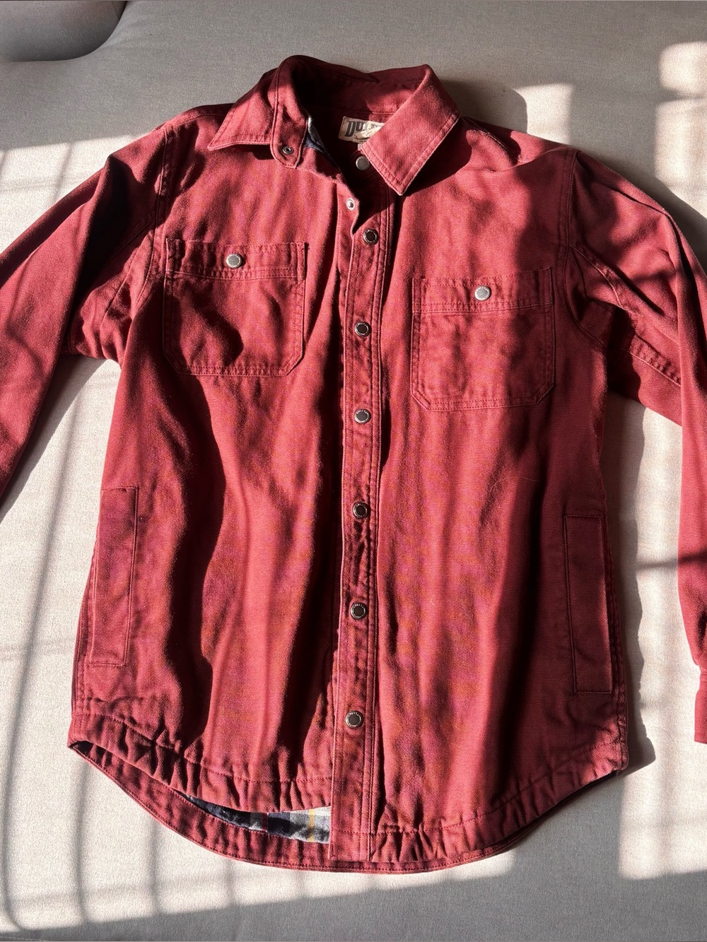 Duluth Trading Company Firehose Chore Jacket, Flannel Lined, S, Oversized